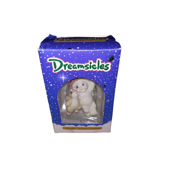 VTG Dreamsicles Cherub and Bunny Boxed Ornament Angel and Rabbit Ornament 1994 - Picture 2 of 6
